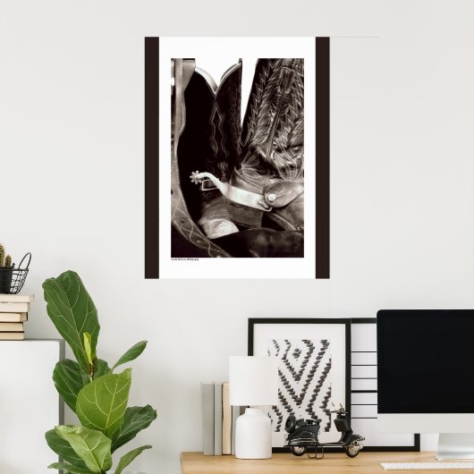 Cowboy Boots Poster (Thuiskantoor)