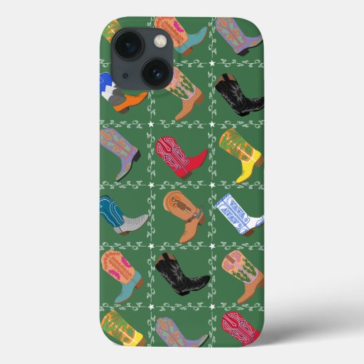 Cowboy Boots Print Colorful Fun Western Phone Case (Achterkant)