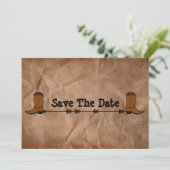 Cowboy Boots sparen de datum Save The Date (Staand voorkant)