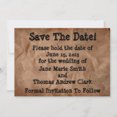 Cowboy Boots sparen de datum Save The Date (Achterkant)