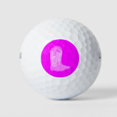 Cowboy Boots Stars Roze Golfballen (Voorkant)