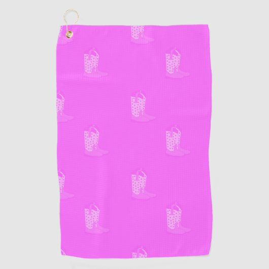 Cowboy Boots Stars Roze Patroon Golfhanddoek (Voorkant)