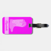 Cowboy Boots Stars Roze Personaliseren Bagagelabel (Achterkant horizontaal)