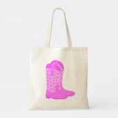 Cowboy Boots Stars Roze Tote Bag (Achterkant)