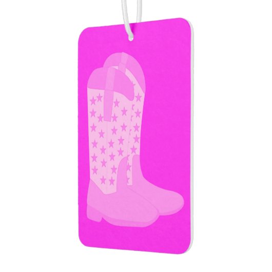 Cowboy Boots Sterren Roze Achtergrond Luchtverfrisser (Links)