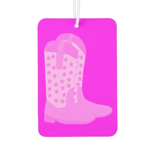 Cowboy Boots Sterren Roze Achtergrond Luchtverfrisser (Achterkant)