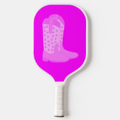 Cowboy Boots Sterren Roze Achtergrond Pickleball Paddle (Achterkant)