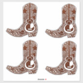 Cowboy Boots Stickers (Vel)
