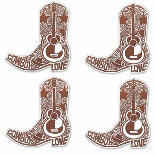 Cowboy Boots Stickers (Voorkant)