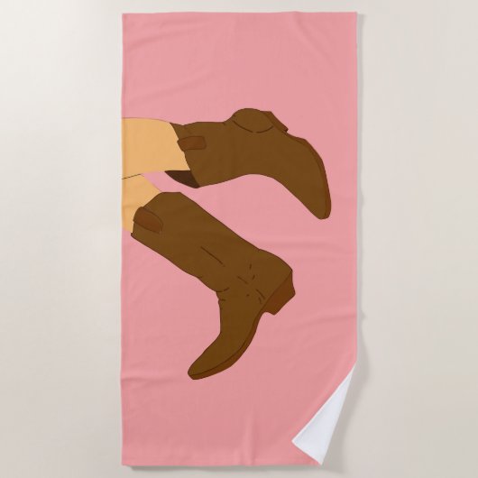 Cowboy Boots Strandlaken (Voorkant)