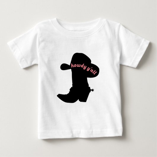 Cowboy Boots T-Shirt, howdy'all Boots en pet (Voorkant)