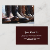 Cowboy Boots Visitekaartje  (Voorkant / Achterkant)
