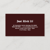 Cowboy Boots Visitekaartje  (Achterkant)