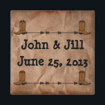 Cowboy Boots Wedding Favor Magnet<br><div class="desc">Deze Cowboy Boots Wedding Favor Magnet is perfect voor elke westerne of cowboy die de bruiloft heet.</div>