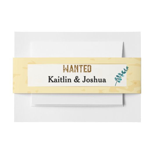 Cowboy Boots Wedding 🤠 Rustiek Western Monogram Uitnodigingen Wikkel (Voorkant Voorbeeld)