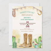Cowboy Boots Wester Uitnodiging (Voorkant)