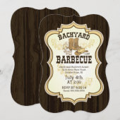 Cowboy Boots Westerne achtertuin Barbecue Uitnodig Kaart (Voorkant / Achterkant)