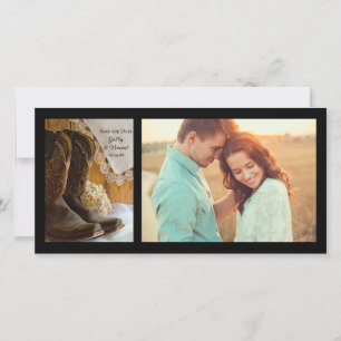 Cowboy Boots Westerne bruiloft opslaat datum Save The Date