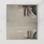 Cowboy Boots Westerne Trouwplaats Escort Kaarten Plaatskaartje (Buitenkant ongevouwen)