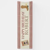 Cowboy Boots Wild West Child's Birthday Banner (Verticaal)