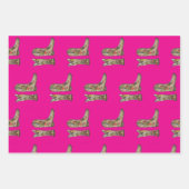 Cowboy boots Wrapping Paper Flat Sheet Set of 3 (Voorkant)