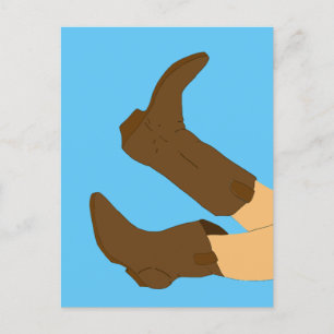 Cowboy Boots Yee-Haw Briefkaart