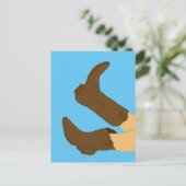 Cowboy Boots Yee-Haw Briefkaart (Staand voorkant)