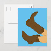 Cowboy Boots Yee-Haw Briefkaart (Voorkant / Achterkant)