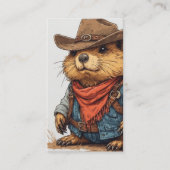 cowboy bosmarmot visitekaartje (Voorkant)