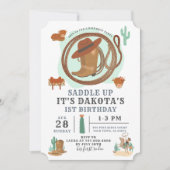 Cowboy Boy Birthday Uitnodiging (Voorkant)