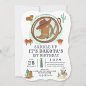 Cowboy Boy Birthday Uitnodiging (Voorkant)