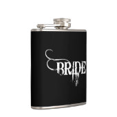 Cowboy Bride Stamp White op zwart Heupfles (Rechts)