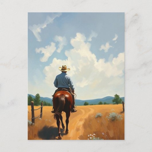 Cowboy Briefkaart (Voorkant)