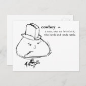 Cowboy Briefkaart (Voorkant / Achterkant)