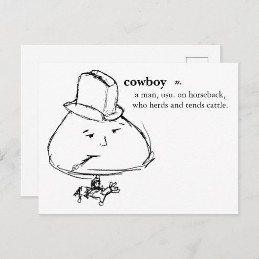Cowboy Briefkaart (Voorkant / Achterkant)