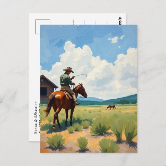 Cowboy Briefkaart (Voorkant / Achterkant)