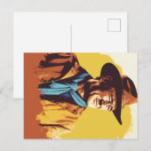 Cowboy Briefkaart Western (Voorkant / Achterkant)