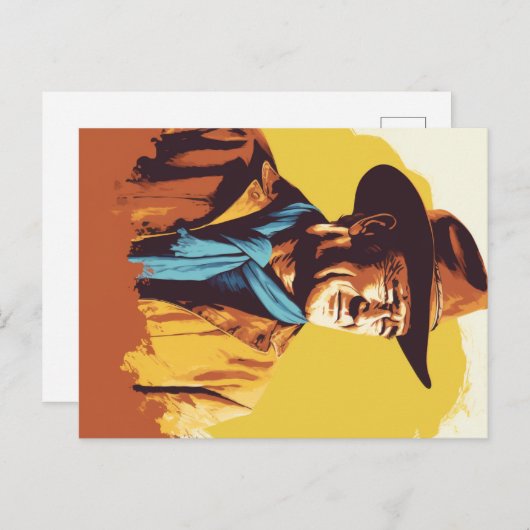 Cowboy Briefkaart Western (Voorkant / Achterkant)