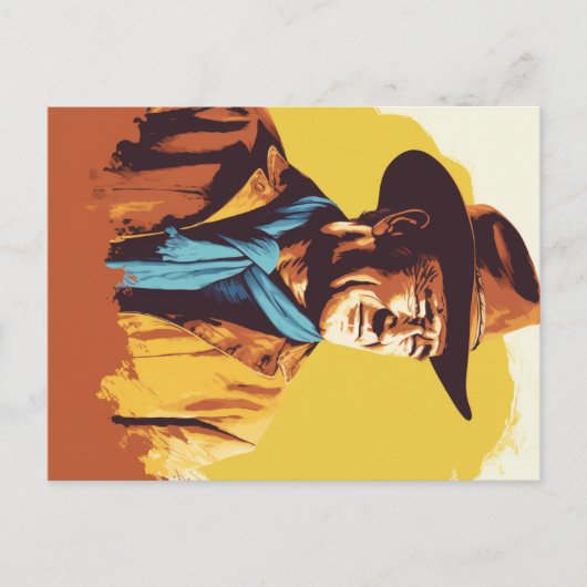 Cowboy Briefkaart Western (Voorkant)