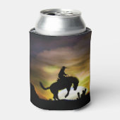 Cowboy Bronc Rider en Bucking Horse Blikjeskoeler (Blikje Voorkant)