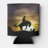 Cowboy Bronc Rider en Bucking Horse Blikjeskoeler (Voorkant)