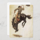  Cowboy, Bronco Buster-onderzoek door NC Wyeth (Voorkant / Achterkant)