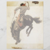  Cowboy, Bronco Buster-onderzoek door NC Wyeth (Voorkant)