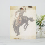  Cowboy, Bronco Buster-onderzoek door NC Wyeth (Staand voorkant)