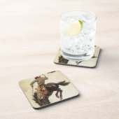 Cowboy, Bronco Buster-onderzoek door NC Wyeth Bier Onderzetter (Rechterzijde)
