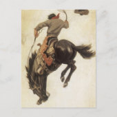 Cowboy, Bronco Buster-onderzoek door NC Wyeth Briefkaart (Voorkant)