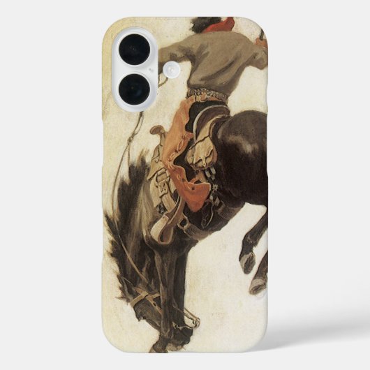  Cowboy, Bronco Buster-onderzoek door NC Wyeth Case-Mate iPhone Case (Achterkant)