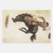  Cowboy, Bronco Buster-onderzoek door NC Wyeth Inpakpapier Vel (Voorkant)