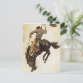 Cowboy, Bronco Buster-onderzoek door NC Wyeth Kaart (Staand voorkant)