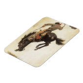 Cowboy, Bronco Buster-onderzoek door NC Wyeth Magneet (Linkerzijde)